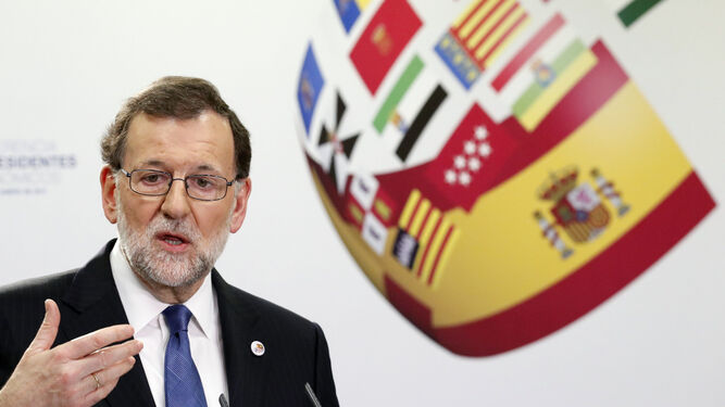 Mariano Rajoy, en la rueda de prensa posterior a la Conferencia de Presidentes autonómicos.