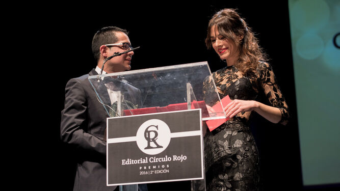Alberto Cerezuela con la actriz Begoña Maestre durante la gala del año pasado.
