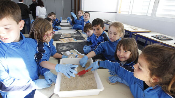 Los niños se pusieron manos a la obra para trabajar por la ciencia.