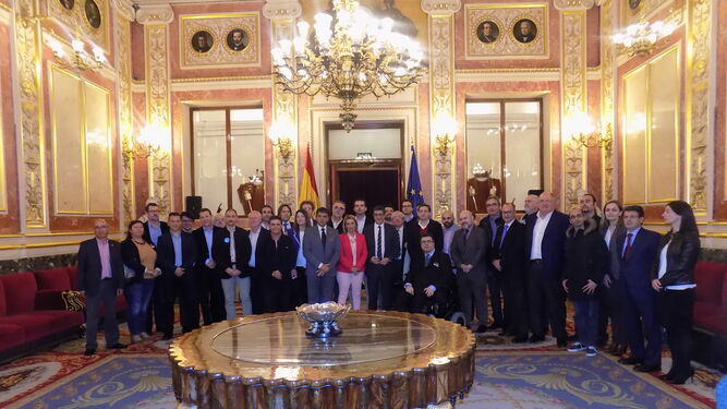 Los representantes de la Mesa del Ferrocarril en Almería fueron recibidos por la Comisión de Fomento del Congreso en la anterior legislatura.