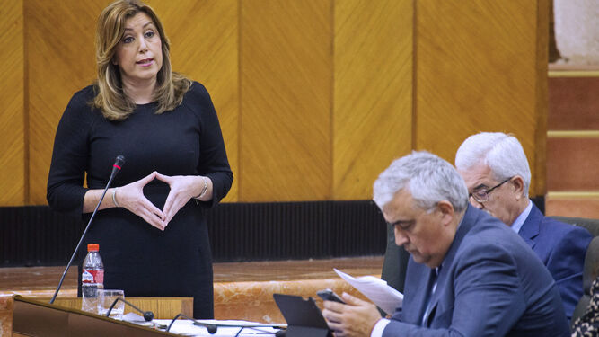 Susana Díaz, en el debate.