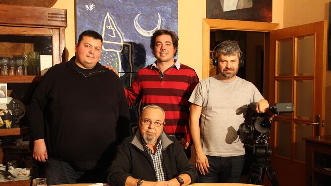 Kiko Medina, Juan Gabriel García, Fran Gómez y Llorenç Soler, cineasta.