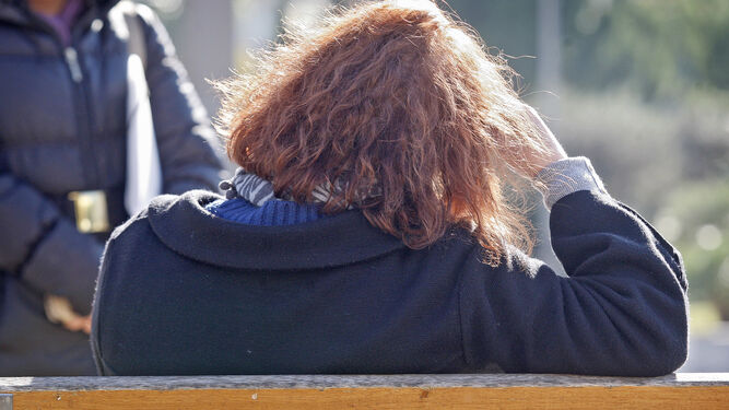 Una mujer víctima de maltrato, en Cádiz.