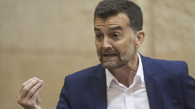 Antonio Maíllo, el jueves, en el Parlamento.