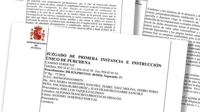 Documentación del Juzgado de Primera Instancia de Purchena.