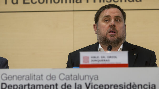 Junqueras en un acto público en Cataluña