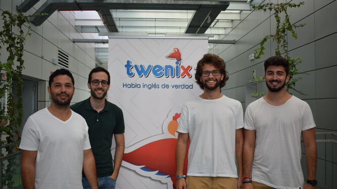 El equipo de Twenix: Jorge Moreno, Mario Álvarez, Antonio Valdivieso y Daniel Delgado.
