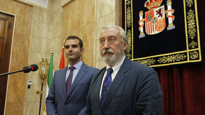 Comparecencia del secretario de Estado de Infraestructuras y el alcalde de Almería en la Subdelegación del Gobierno