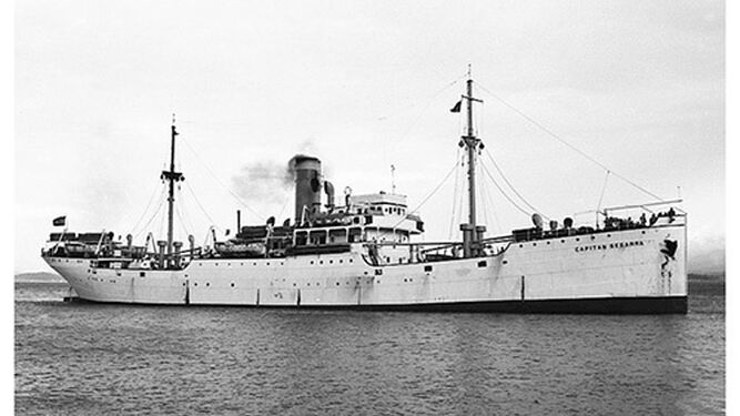 El buque a vapor del Correo de África 'Capitán Segarra'.