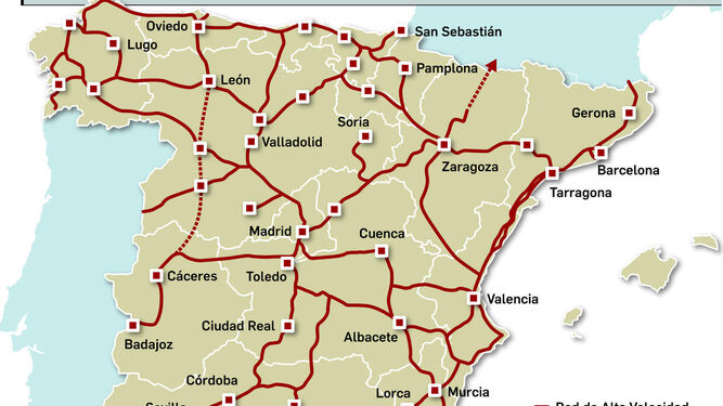 La futura línea entre Granada y Lorca movería 16 trenes diarios