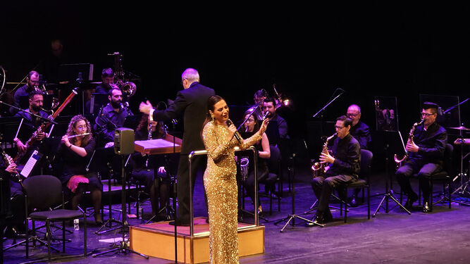 Laura Gallego durante su actuación en el ciclo de música sacra.
