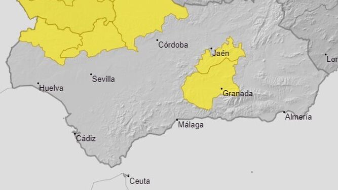 Cinco provincias de Andalucía en alerta por lluvias y tormentas este sábado